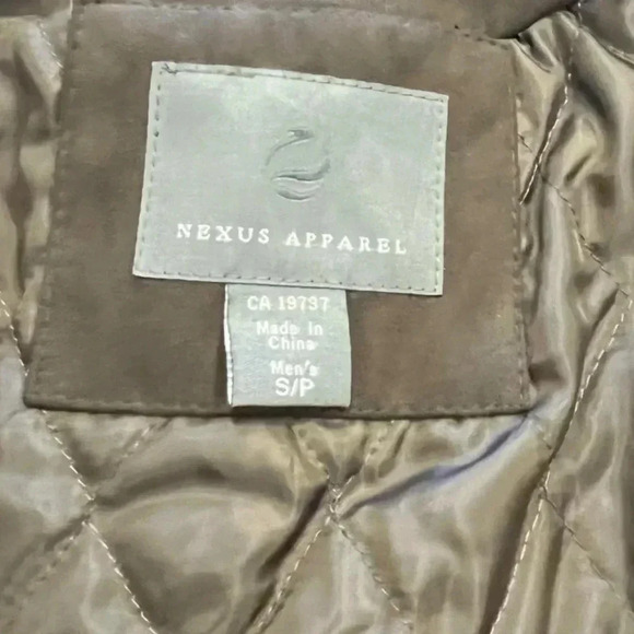 Nexus Apparel Brown Faux Suede Lined Jacket Size Small - Picture 14 of 14